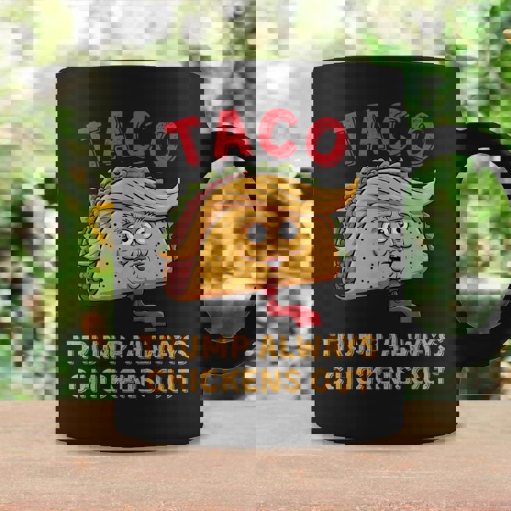 Taco Trump Always Chickens Out アンチトランプニックネーム コーヒーマグ ギフトのアイデア