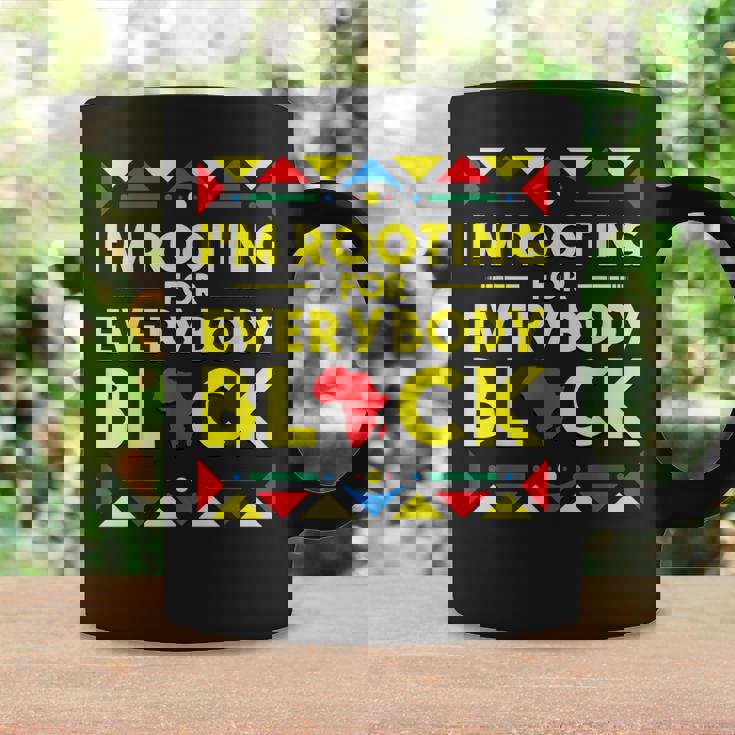 History I'm Rooting For Everybody ブラック アフリカ コーヒーマグ ギフトのアイデア