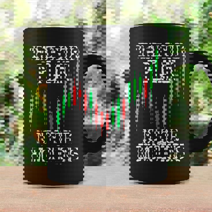 Trade Your Plan Not Your Emotions トレーディング投資家トレーダー株式証券取引所 コーヒーマグ ギフトのアイデア