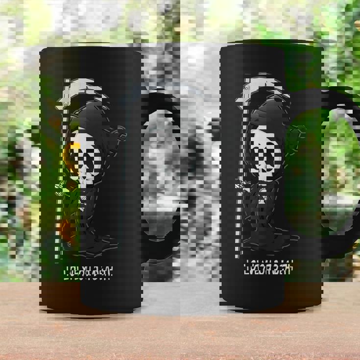 Valentine's Day I Love You To Death Cute Grim Reaper コーヒーマグ ギフトのアイデア