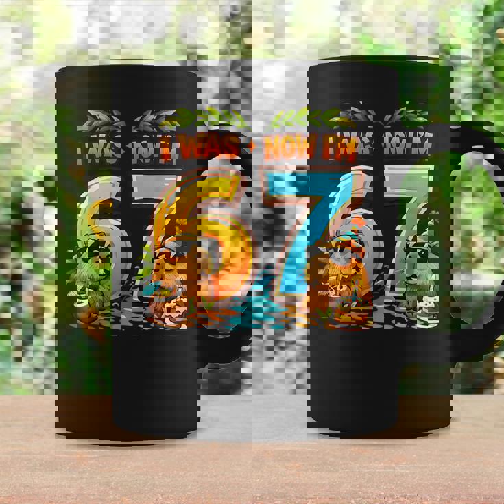 I Was 6 Now I'm 7 Birthday 67 Meme Capybara キッズ 男の子 女の子 コーヒーマグ ギフトのアイデア