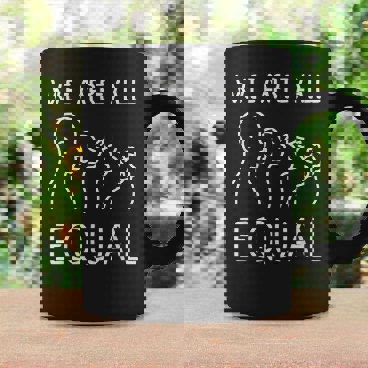 We Are All Equal Anti-Speciesism Animal Equalityegan Activ コーヒーマグ ギフトのアイデア