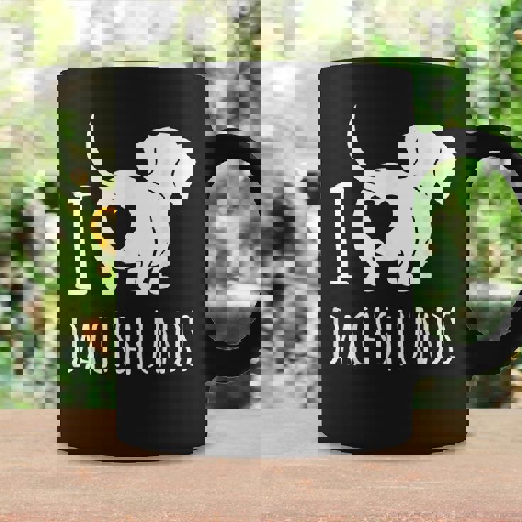 Wiener Dog ダックスフンド 犬 ペット愛好家 I Love Dachshunds コーヒーマグ ギフトのアイデア