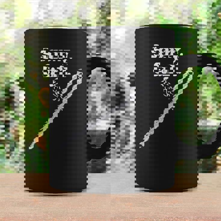 「ごめんなさい。できません。バスフルート」フルート奏者のための面白いバスフルート コーヒーマグ ギフトのアイデア