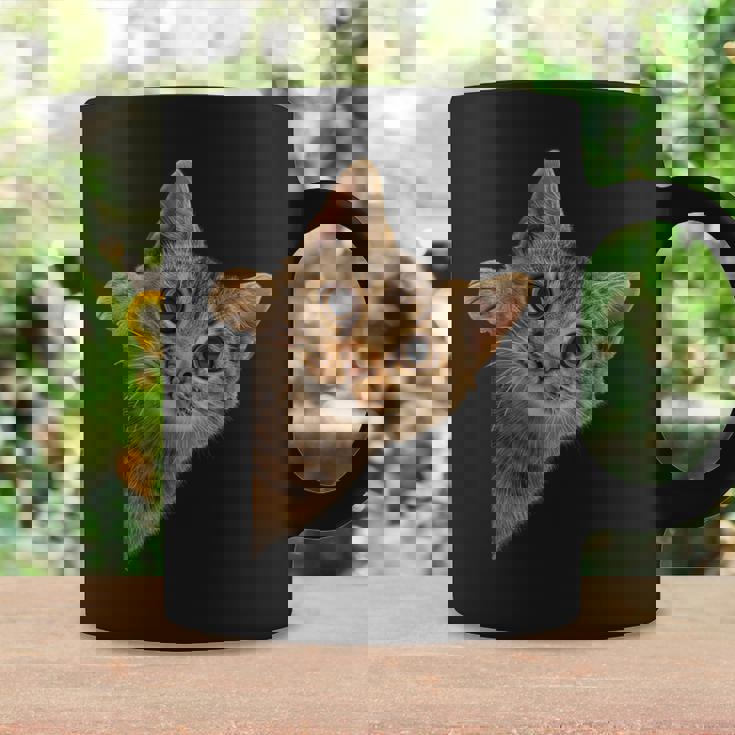 【覗くネコ】猫 にゃんこ 猫好き 猫 可愛い ネコ 子猫 ネコ好き 面白い 変な 遊び心 ネタ ウケ狙い おもしろ コーヒーマグ ギフトのアイデア