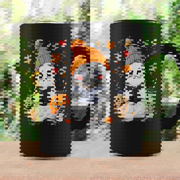おばけ読書本 紅葉 ハロウィン ゴーストコーヒー コーヒーマグ ギフトのアイデア