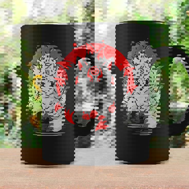 きつね 笑う キツネ 九尾 神話 動物 コーヒーマグ ギフトのアイデア