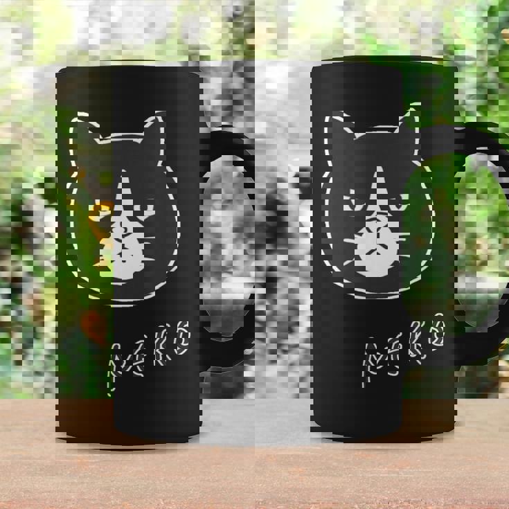 ねこさん『ふぇいす・ビッグプリント』ハチワレ 猫 Neko【どうぶつフレンズ】フキゲンネコ ゆるかわいい イラスト コーヒーマグ ギフトのアイデア