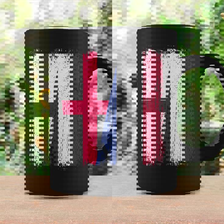 イングランド オランダ ハーフフラッグ イングリッシュ オランダ遺産 長袖tシャツ コーヒーマグ ギフトのアイデア