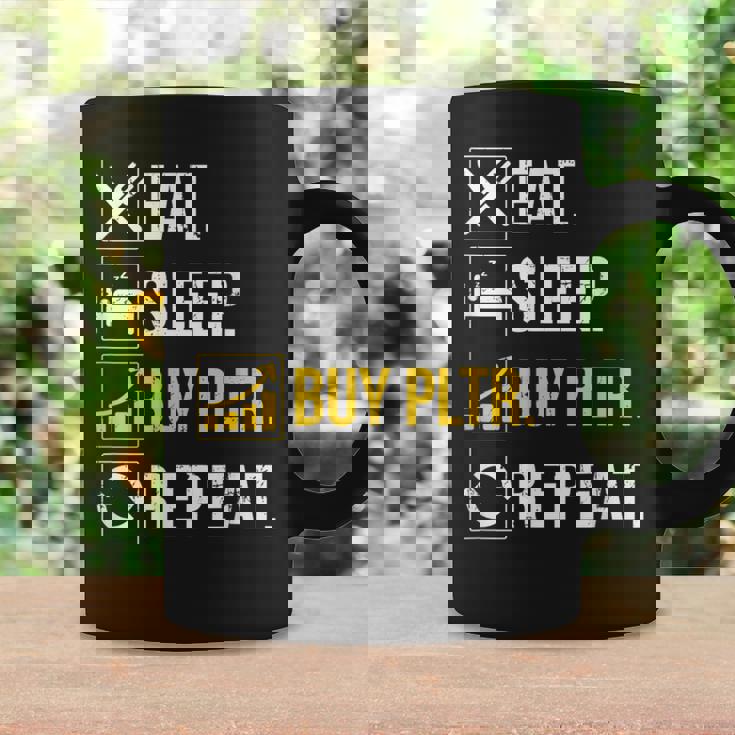 イートスリープインベストベスト Pltr購入パランティア投資。 コーヒーマグ ギフトのアイデア