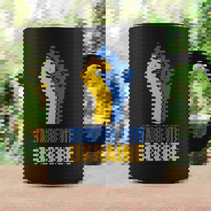 ウクライナを支援 ウクライナと共に立つ 長袖tシャツ コーヒーマグ ギフトのアイデア