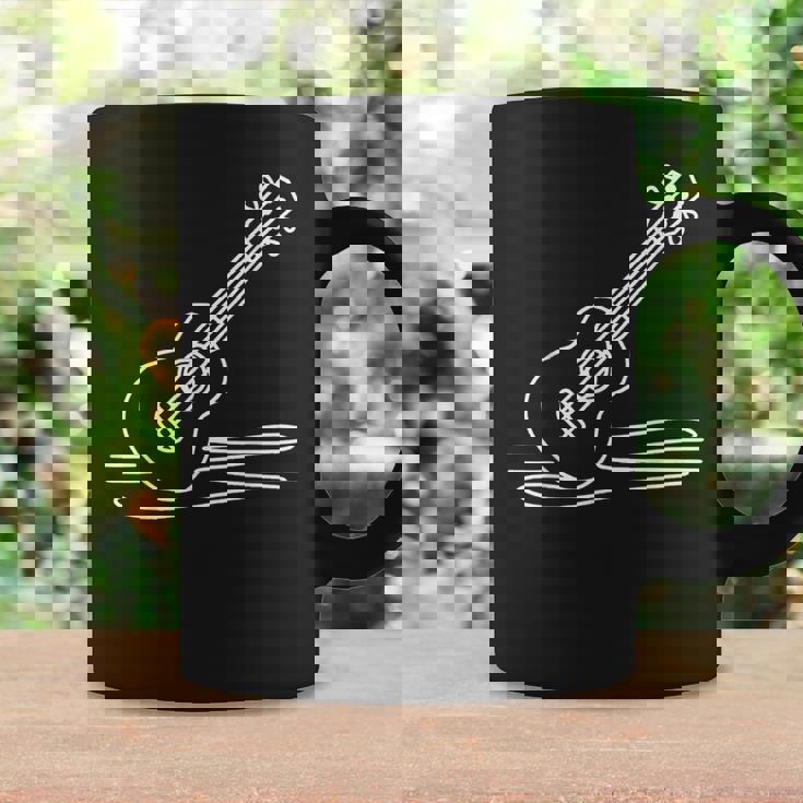 ウクレレ ラインアート ミュージシャン向け ウクレレ コーヒーマグ ギフトのアイデア