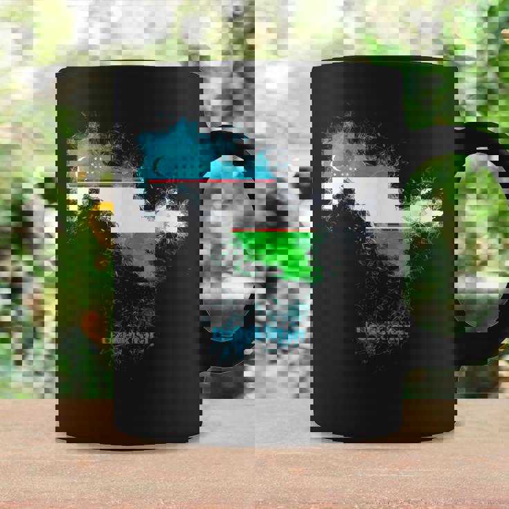 ウズベキスタン 国旗 地図 ウズベク ウズベキスタン コーヒーマグ ギフトのアイデア