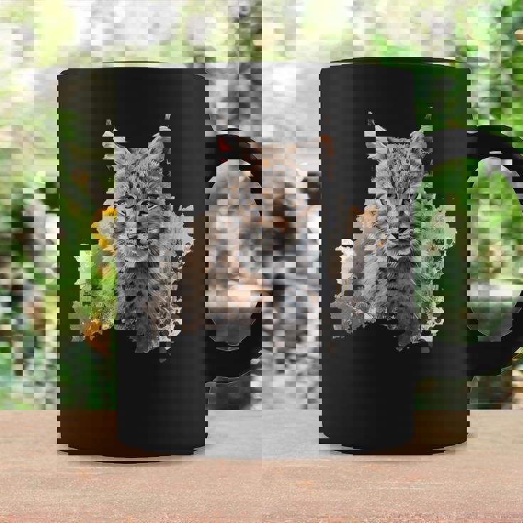 オイル スケッチ ワイルドライフ ボブキャット オレンジ ボブキャット コーヒーマグ ギフトのアイデア