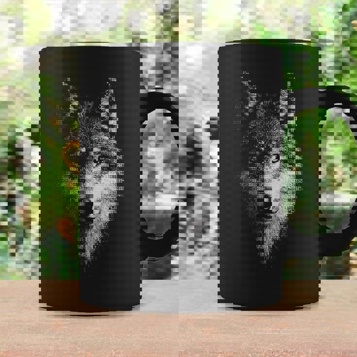 オオカミ 動物 モチーフ アート オオカミ 長袖tシャツ コーヒーマグ ギフトのアイデア