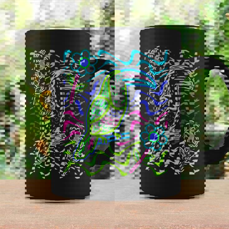 オオハシの鳥 アラカリ オオハシ オオハシ モラ アート パナマ・クナ族作 コーヒーマグ ギフトのアイデア