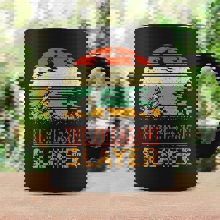 キジの鳥狩り 面白いスレイヤーハンターレトロヴィンテージ コーヒーマグ ギフトのアイデア