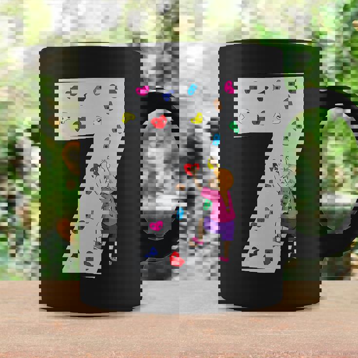 キッズ 7歳の誕生日パーティーケーキクライマークライムボルダリング コーヒーマグ ギフトのアイデア