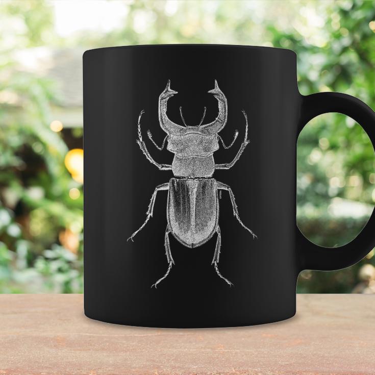 クワガタ愛好家と昆虫学者のためのヴィンテージ昆虫アート クールなクワガタ Cooltag Beetle コーヒーマグ ギフトのアイデア