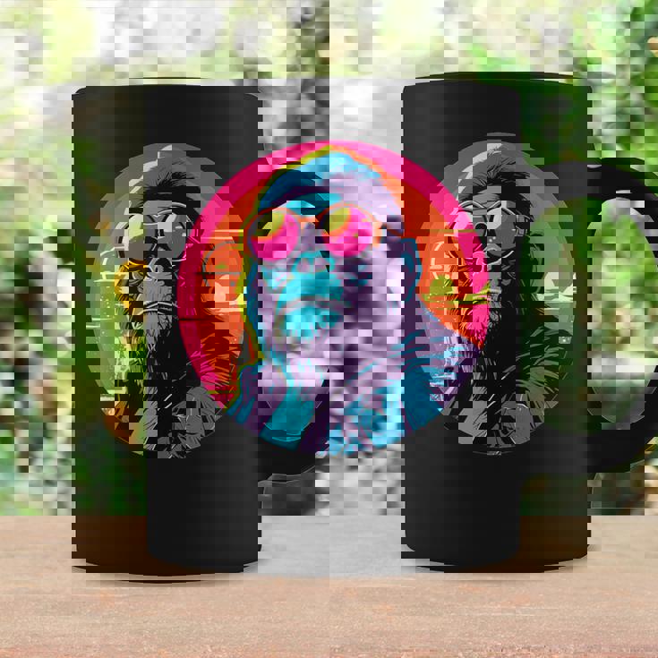 クールゴリラ サングラス付き サンセット ゴリラ コーヒーマグ ギフトのアイデア