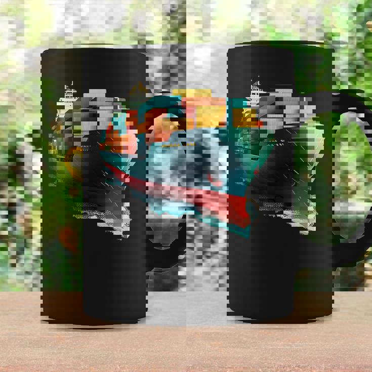 コンテナ輸送機船 コーヒーマグ ギフトのアイデア
