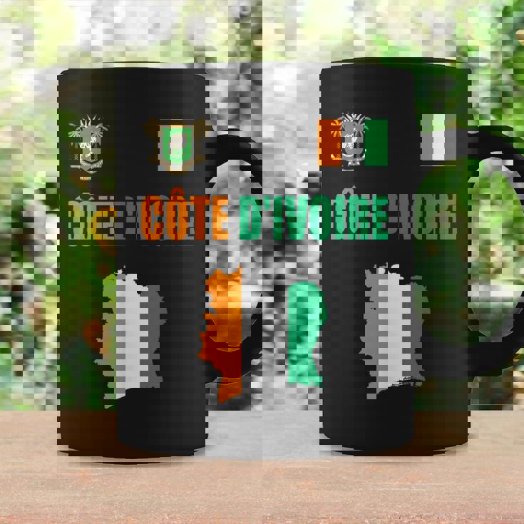 コートジボワール国旗 コートジボワール地図 コーヒーマグ ギフトのアイデア