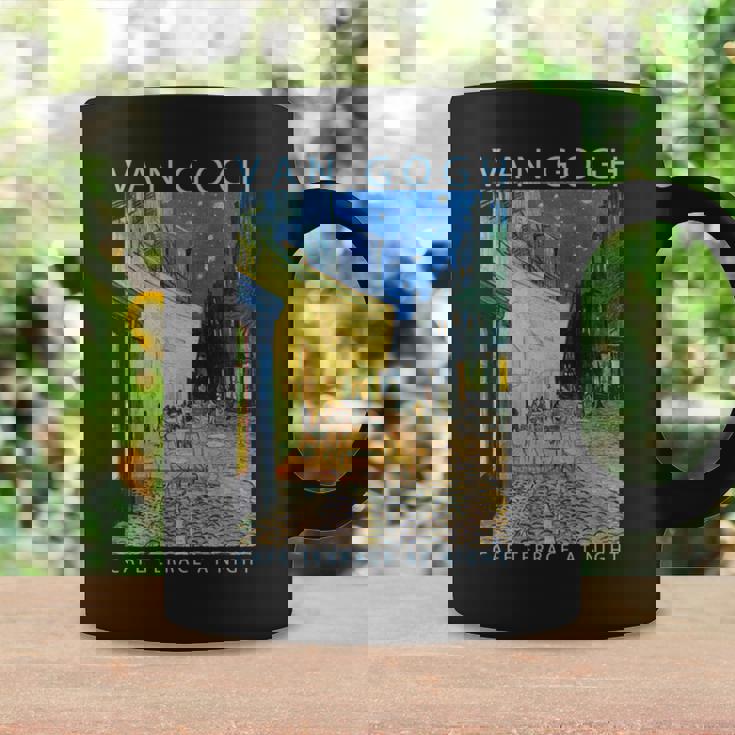 ゴッホ 面白いtシャツ アート 夜のカフェテラス 印象派 絵画 メンズ レディース 面白い 服 美術 油彩画 長袖tシャツ コーヒーマグ ギフトのアイデア