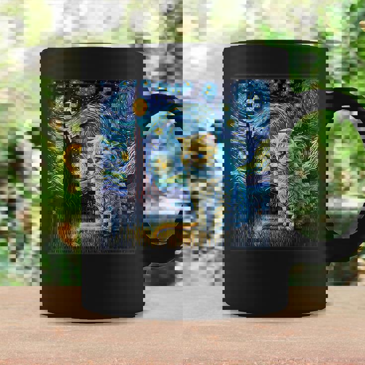 シュールレアリスム 星月夜 エキゾチック ショートヘア 猫 コーヒーマグ ギフトのアイデア