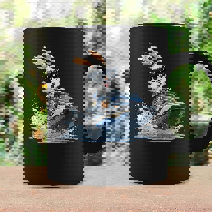 ジェットスキー ジェットスキー ウサギ イースターバニー サングラス コーヒーマグ ギフトのアイデア