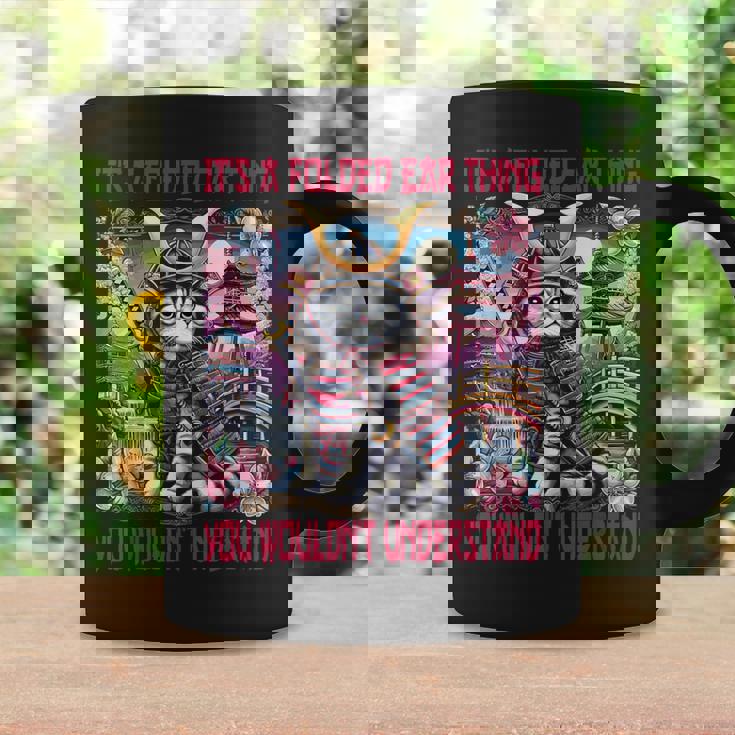 スコティッシュフォールド 耳 折れ 侍風景 コーヒーマグ ギフトのアイデア