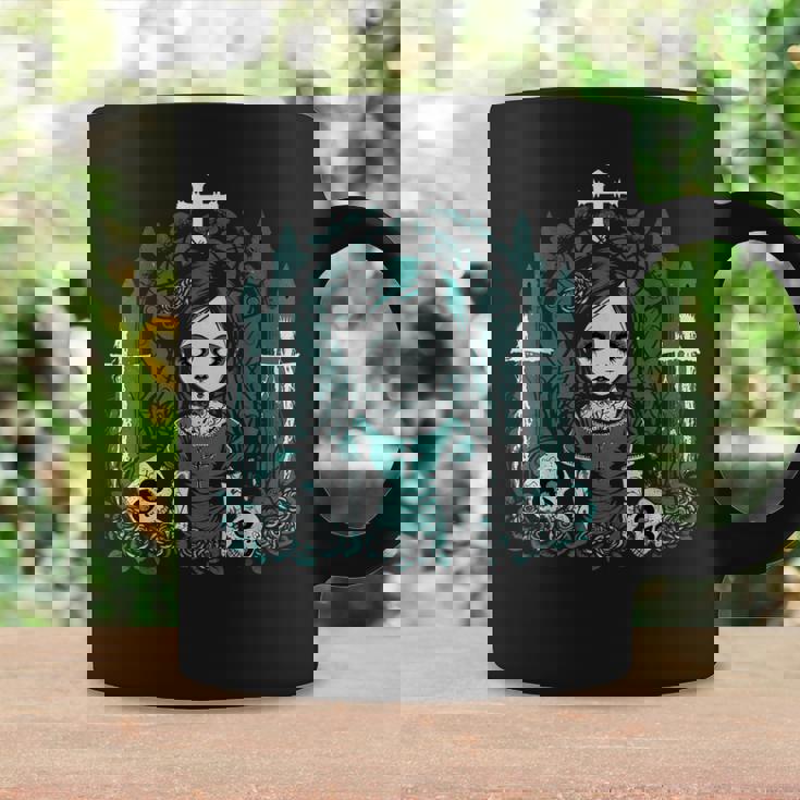 ダーク ゾンビ ゴシック人形 ちびスタイルと不気味な コーヒーマグ ギフトのアイデア