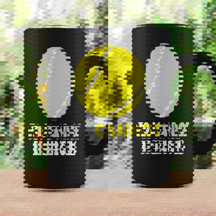 テニス ユーモア You Cannot Beerious ラケット スポーツ コーヒーマグ ギフトのアイデア