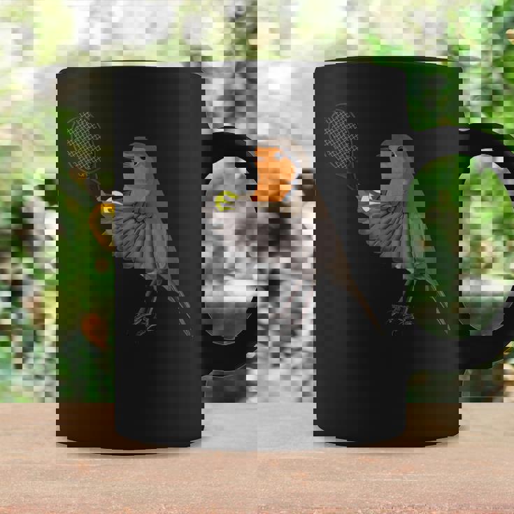 テニス ヨーロッパコマドリ 鳥 動物 図 バードウォッチング 贈り物 鳥類学者 生物学者 自然科学 コーヒーマグ ギフトのアイデア