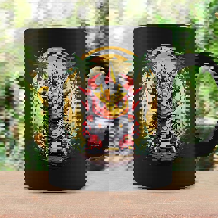 トリケラトプス恐竜ロボット トリケラトプスのマッチングデザイン コーヒーマグ ギフトのアイデア