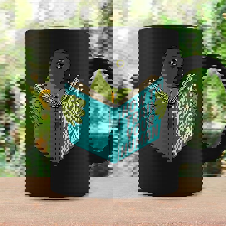 トレイン・ユア・ヒューマン I ブック・パロット I セネガルオウム コーヒーマグ ギフトのアイデア