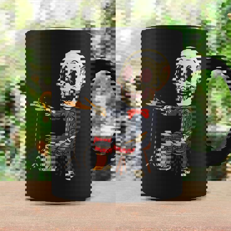 ドラミング スケルトン ドラム プレーヤー ドラマー パーカッション ドラム 長袖tシャツ コーヒーマグ ギフトのアイデア