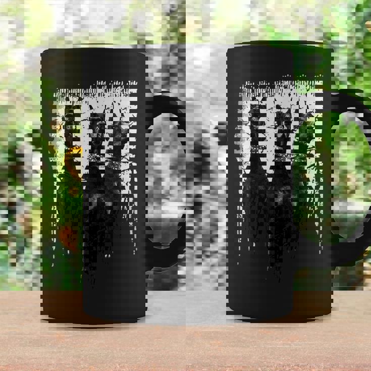 ドーベルマン・ピンシャー 黒と白の犬の恋人 コーヒーマグ ギフトのアイデア