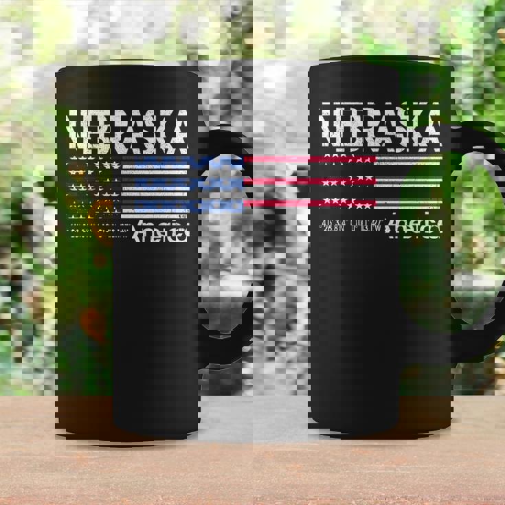 ネブラスカの座標 米国旗 コーヒーマグ ギフトのアイデア