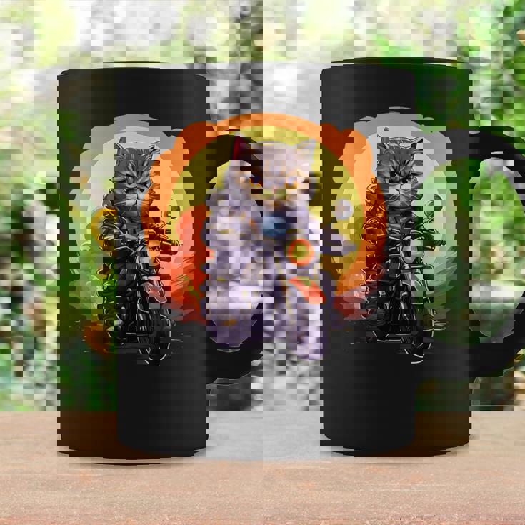 バイカー エキゾチック ショートヘア 猫 乗馬 オートバイ コーヒーマグ ギフトのアイデア