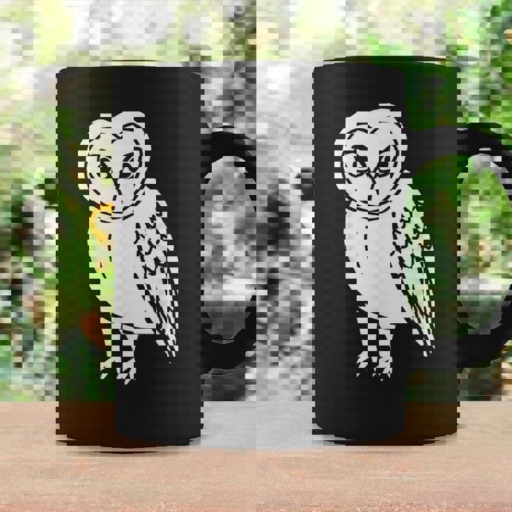 フクロウ愛好家 メンフクロウ かわいい 白い鳥 精神 動物 自然 アート コーヒーマグ ギフトのアイデア