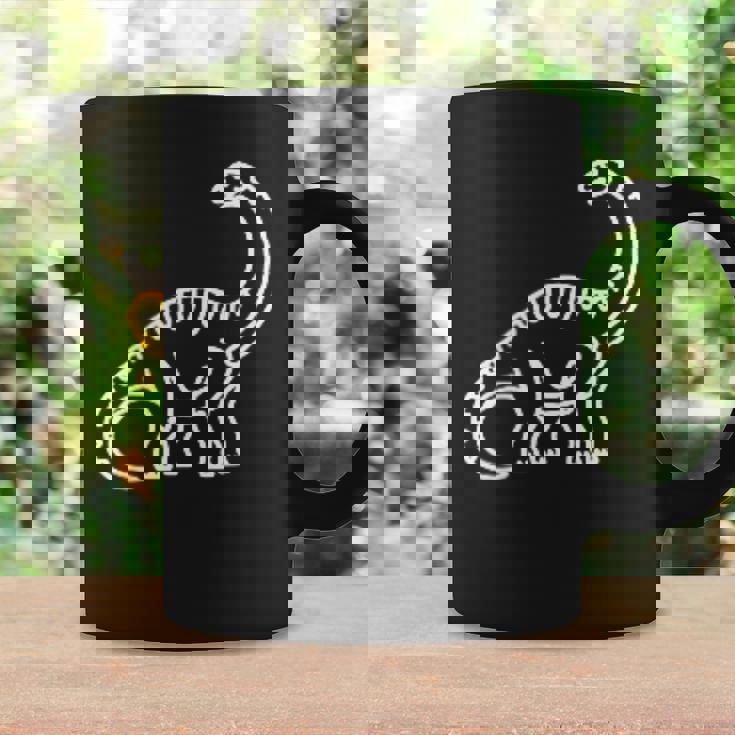 ブラキオサウルス ミニマリスト バッジ パッチライン アート 恐竜 コーヒーマグ ギフトのアイデア