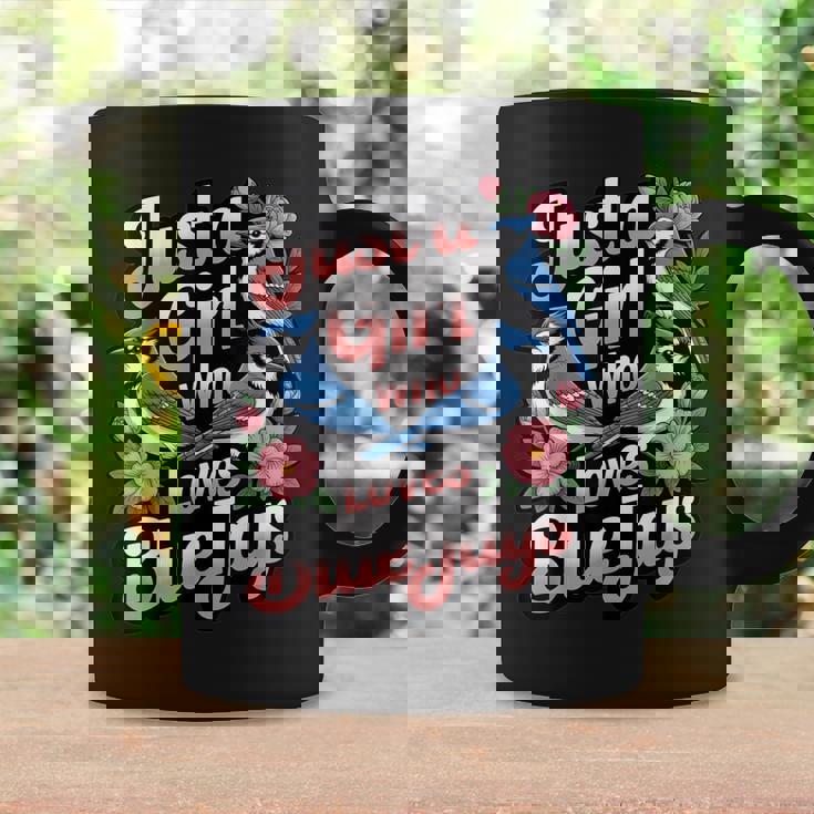 ブルージェイズが大好きな少女 バード愛好家 バードウォッチャー コーヒーマグ ギフトのアイデア