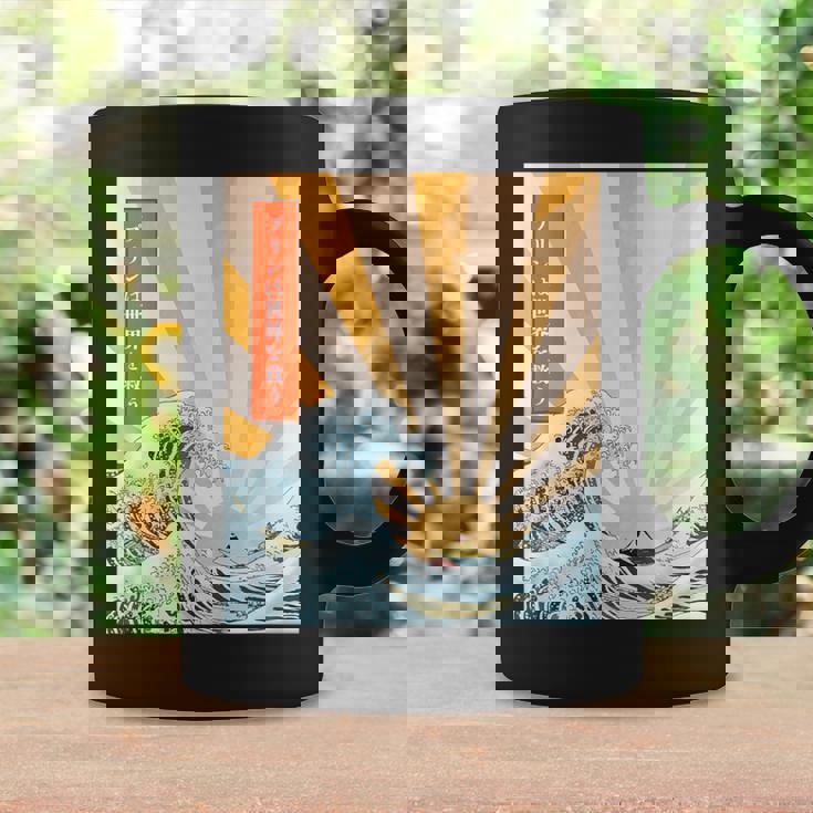 プリン 地球 日本語 浮世絵 和風デザイン 和柄 プリンは世界を救う コーヒーマグ ギフトのアイデア