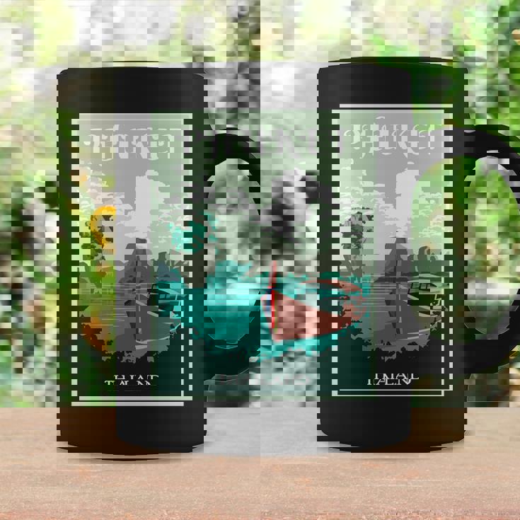 プーケット ロングテール ボート サムイ島 タイ 微笑みの国 バンコク お土産 旅行の贈り物 休暇 ビーチ パッタイ 長袖tシャツ コーヒーマグ ギフトのアイデア