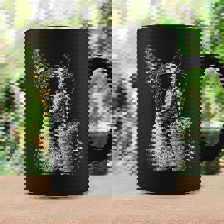 ボストンテリア ドリンク アイスコーヒー 面白い Bostie Dog Meme コーヒーマグ ギフトのアイデア