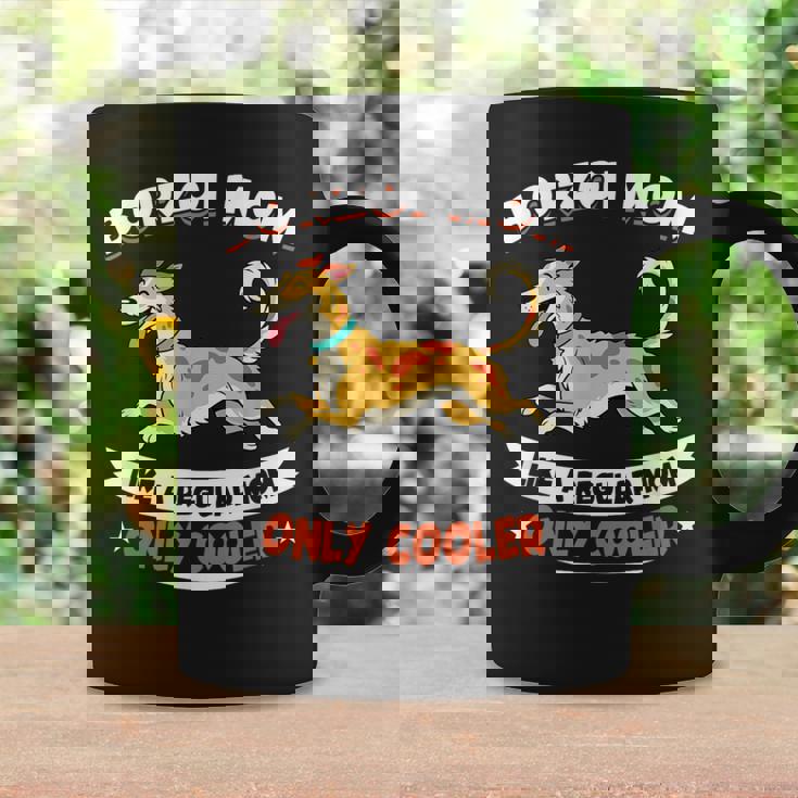 ボルゾイママ、まるで普通のママ専用クーラー-ボルゾイ犬 コーヒーマグ ギフトのアイデア