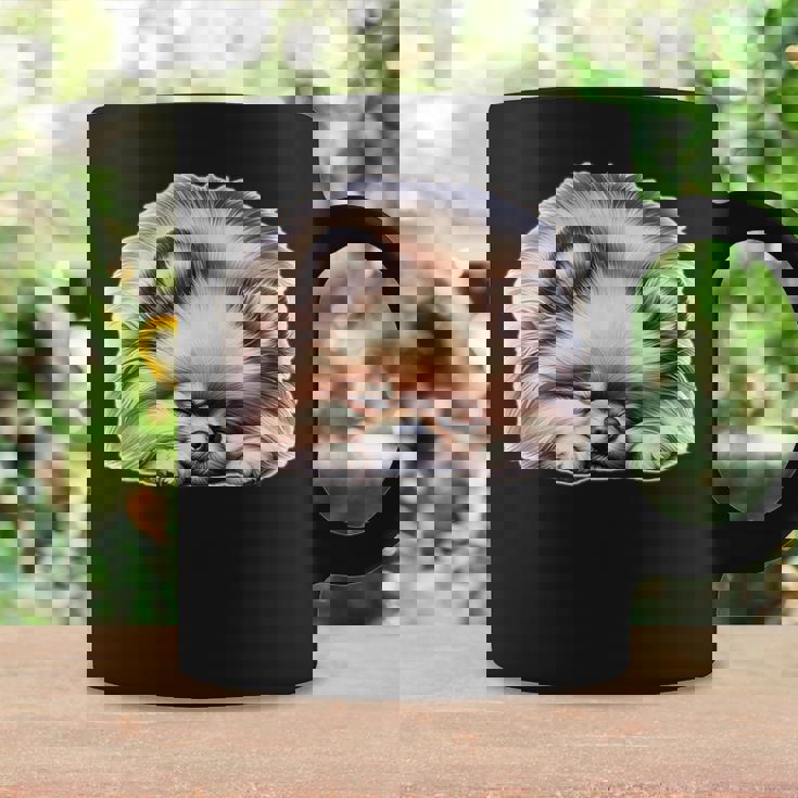 ポメラニアン × ポメラニアン 犬 寝ている コーヒーマグ ギフトのアイデア