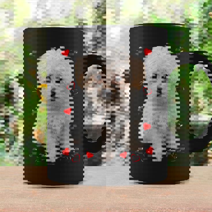 マルチーズ 犬 オーナー ラバー デザイン 子犬 ハート デザイン コーヒーマグ ギフトのアイデア
