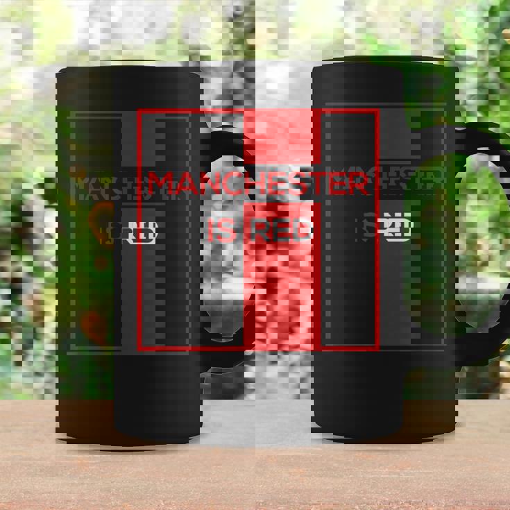 マンチェスター・イズ・レッド・ファニー・ユナイテッド・フットボール・サポーター コーヒーマグ ギフトのアイデア