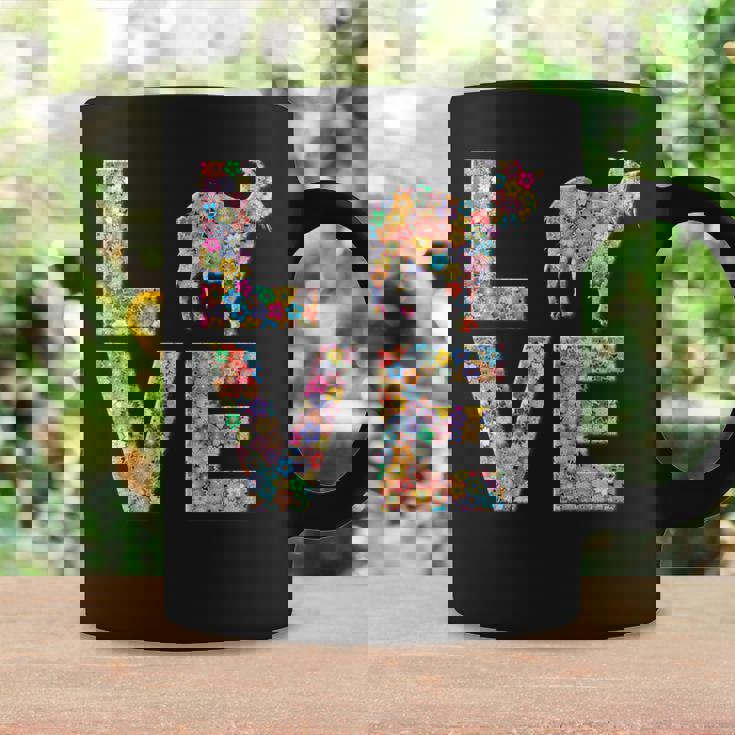 ヤギの動物愛の花 コーヒーマグ ギフトのアイデア